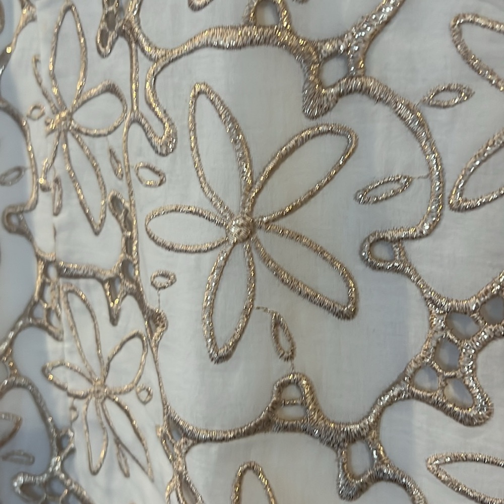 Lilly Pulitzer Cream and Gold Floral Mini Dress - Picture 4 of 4
